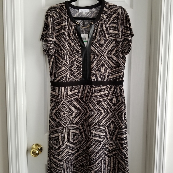 Calvin Klein Dresses Calvin Klein Short Sleeve Print Dress Poshmark
